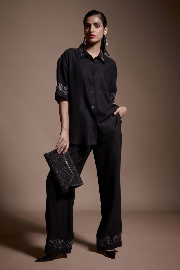 METALLIC EMBROIDERED PANT - dash and dot dash and dot