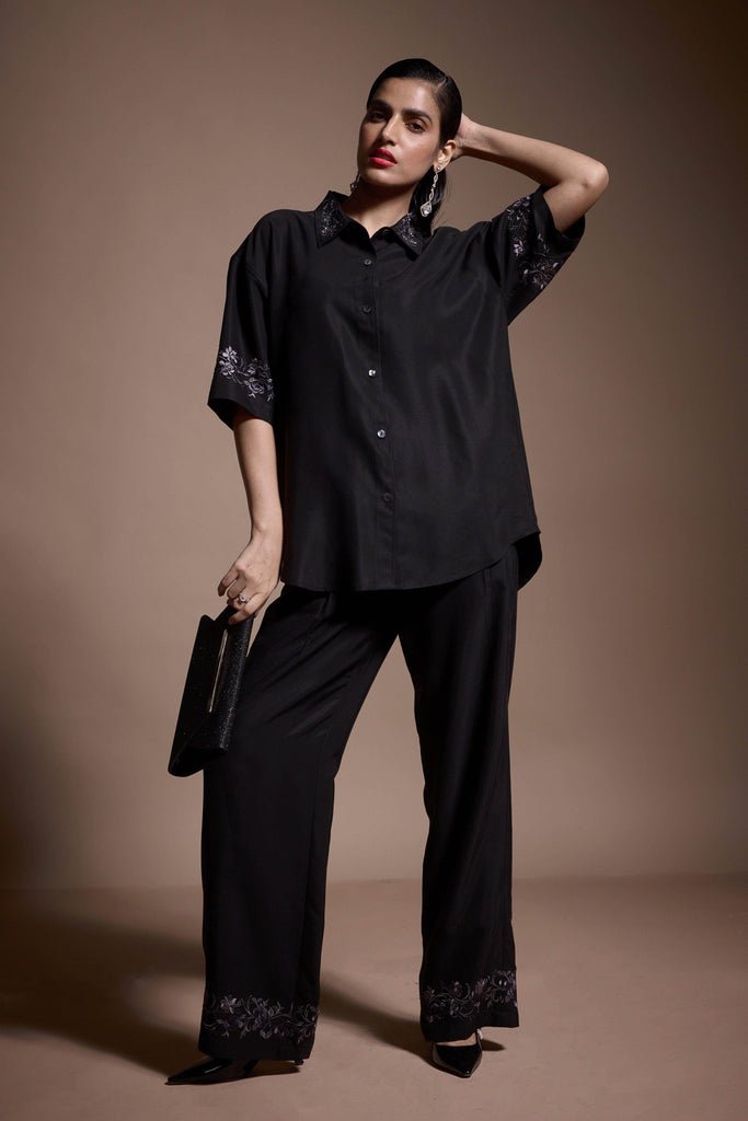 METALLIC EMBROIDERED PANT - dash and dot dash and dot