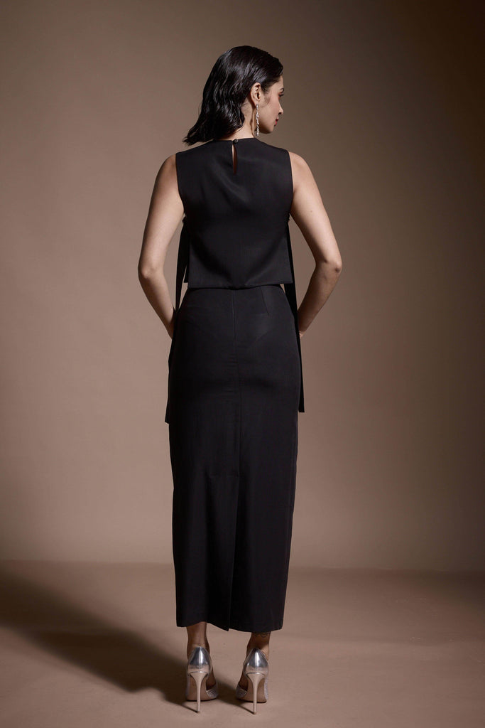 SIDE BELTED CROP TOP AND SKIRT SET - dash and dot dash and dot