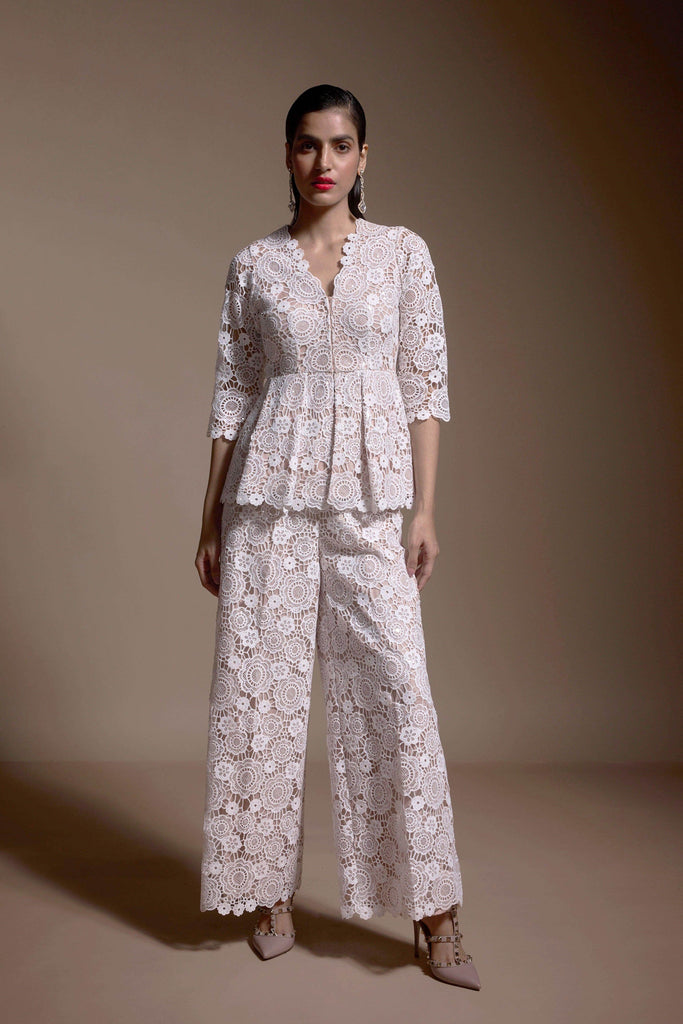 SEQUIN LACE PEPLUM SET - dash and dot dash and dot