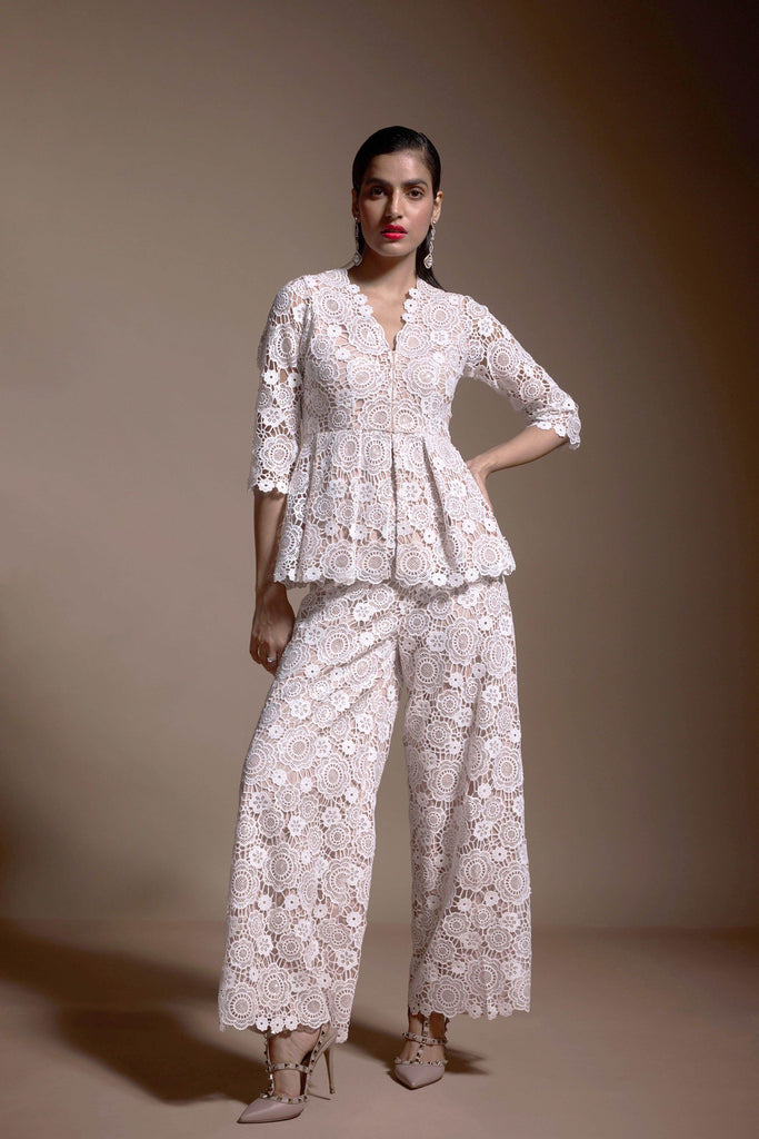 SEQUIN LACE PEPLUM SET - dash and dot dash and dot