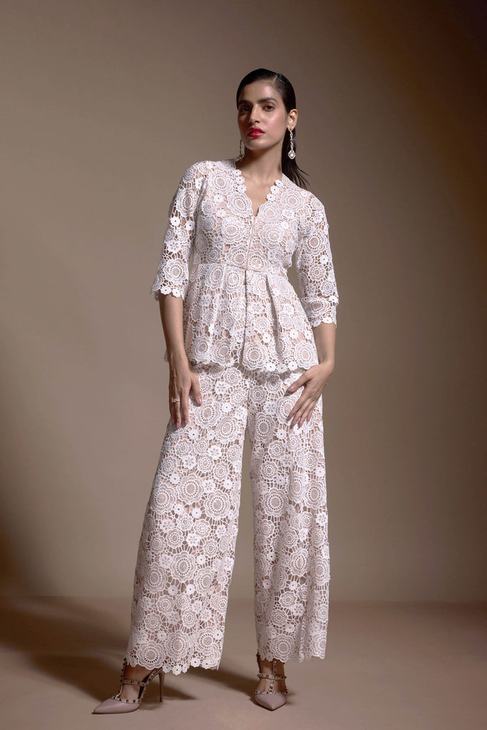 SEQUIN LACE PEPLUM SET - dash and dot dash and dot