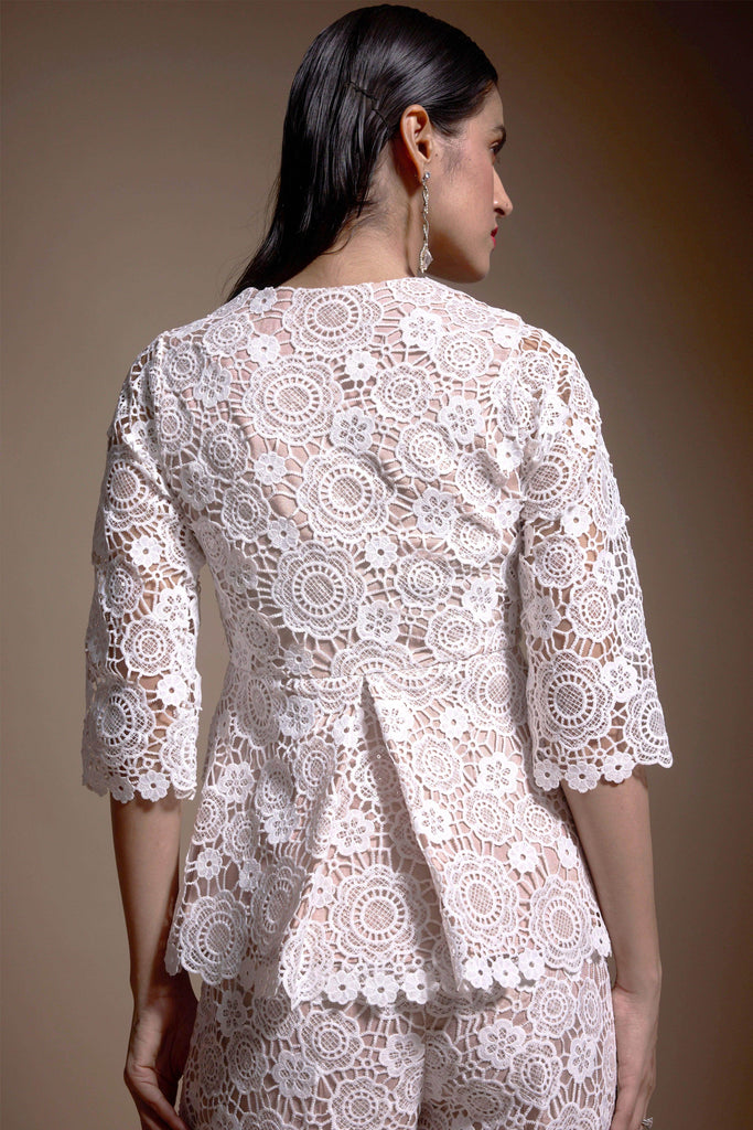 SEQUIN LACE PEPLUM SET - dash and dot dash and dot