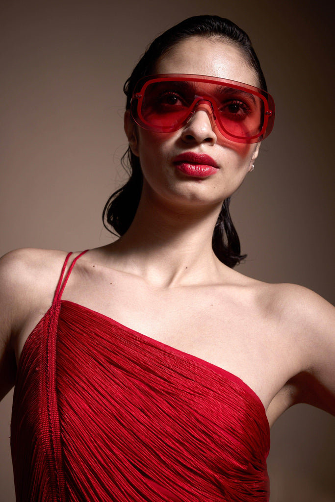 RED FRINGE DRESS - dash and dot dash and dot