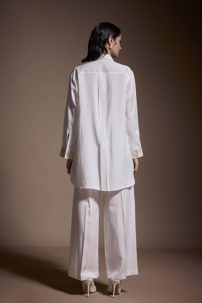 EMBROIDERED POCKET AND CUFF SHIRT - dash and dot dash and dot