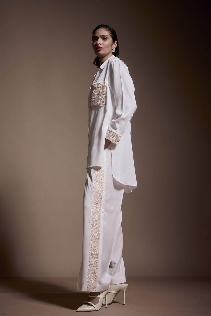 EMBROIDERED POCKET AND CUFF SHIRT - dash and dot dash and dot