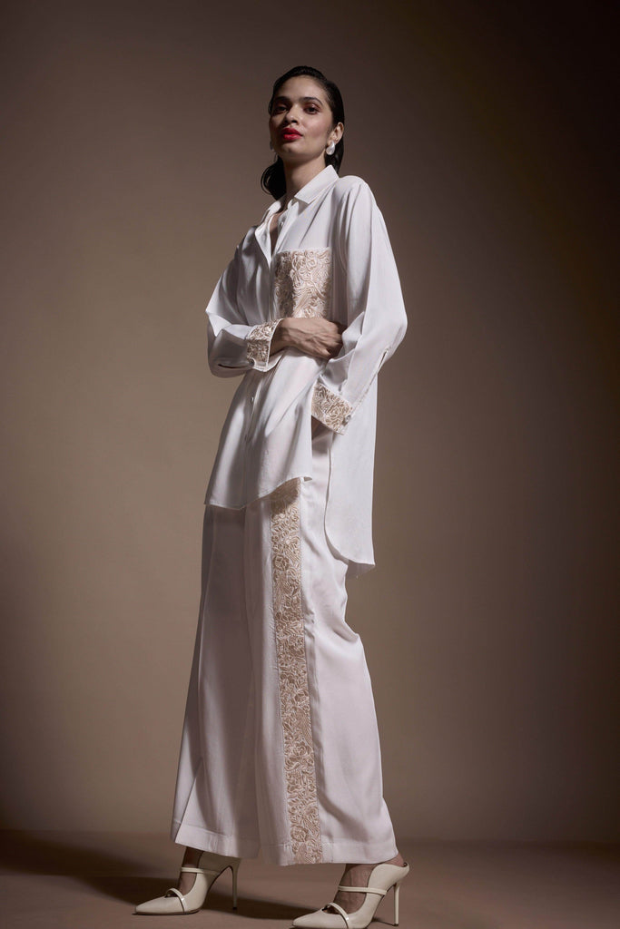 EMBROIDERED SIDE STRIPE PANT - dash and dot dash and dot