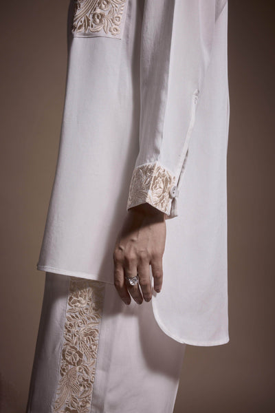 EMBROIDERED SIDE STRIPE PANT - dash and dot