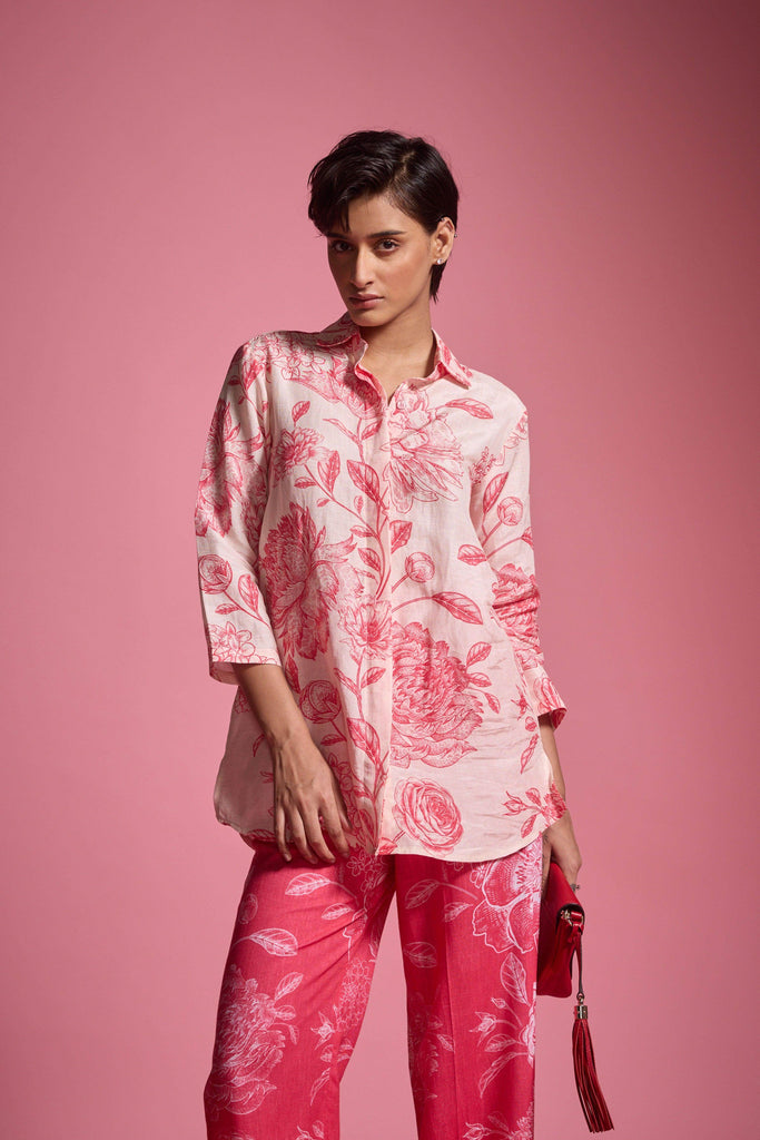 FLORAL PRINT SHIRT - dash and dot dash and dot