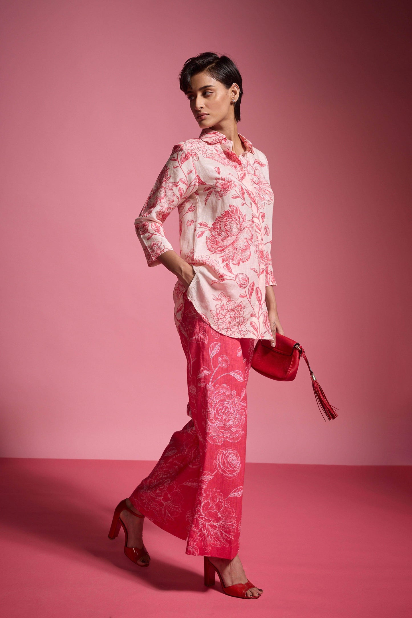 FLORAL PRINT PANT - dash and dot