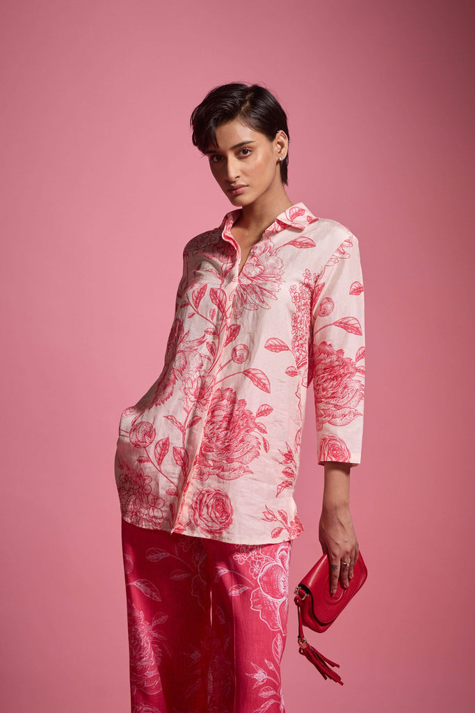 FLORAL PRINT SHIRT - dash and dot dash and dot