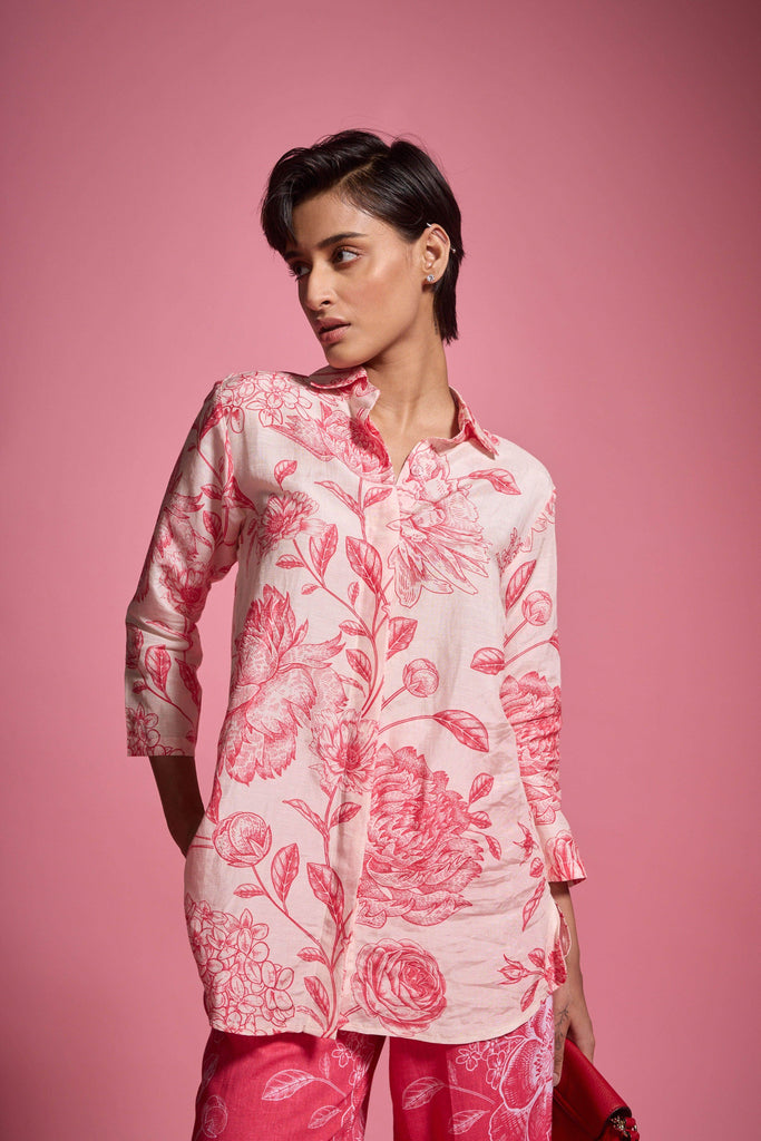 FLORAL PRINT SHIRT - dash and dot dash and dot