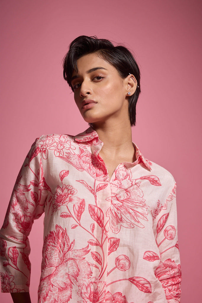 FLORAL PRINT SHIRT - dash and dot dash and dot