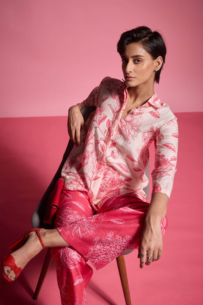 FLORAL PRINT SHIRT - dash and dot dash and dot