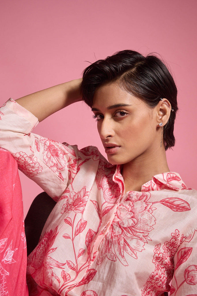 FLORAL PRINT SHIRT - dash and dot dash and dot