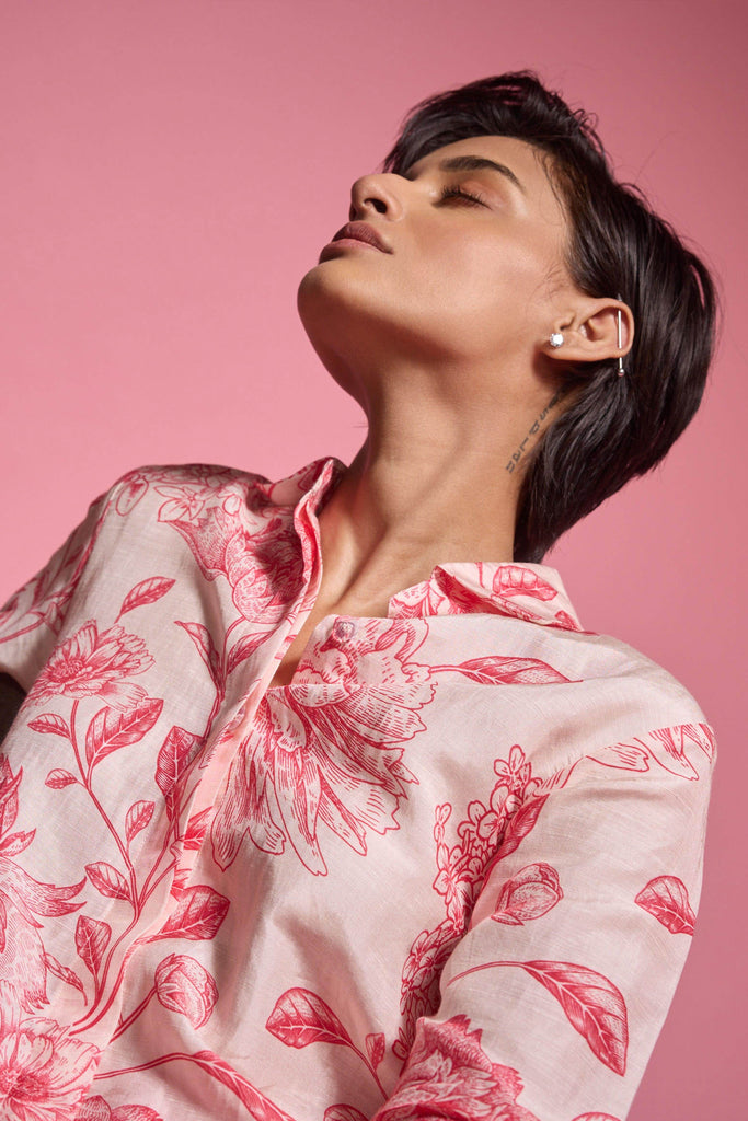 FLORAL PRINT SHIRT - dash and dot dash and dot