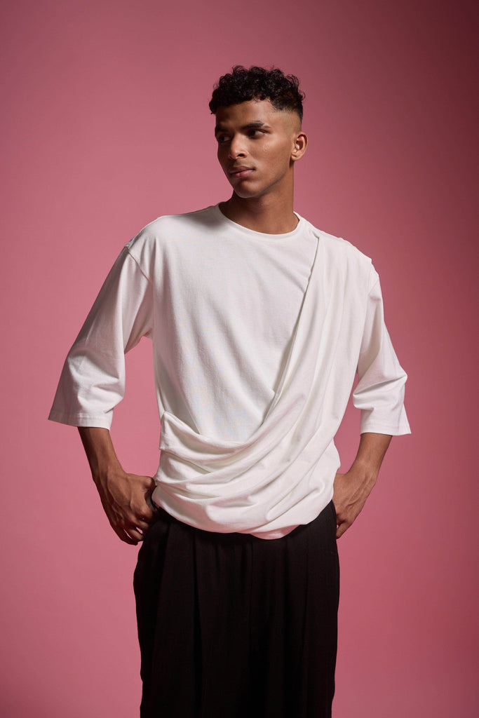 DRAPED TEE - dash and dot dash and dot