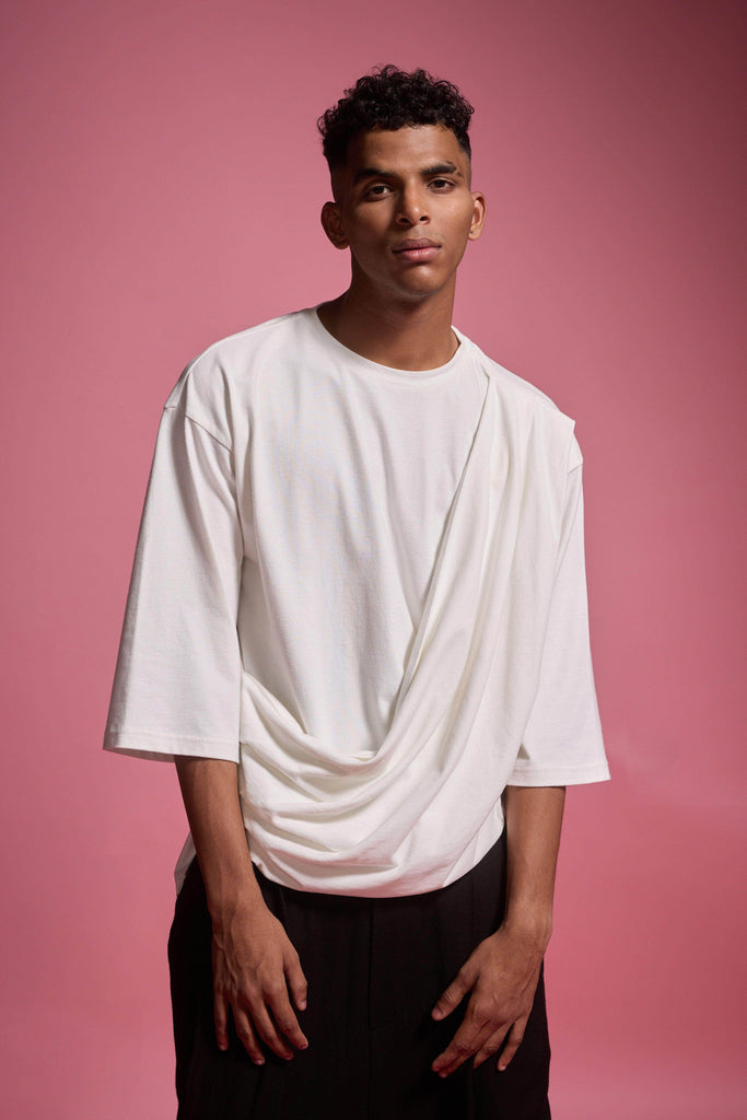 DRAPED TEE - dash and dot dash and dot