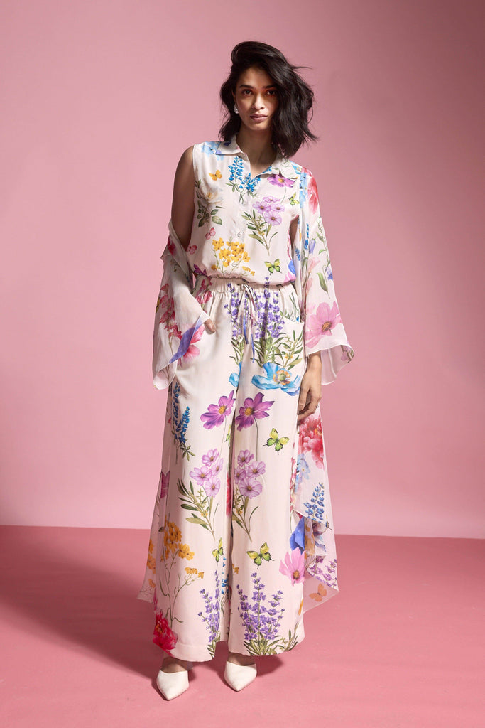 FRONT OPEN FLORAL SHIRT - dash and dot dash and dot