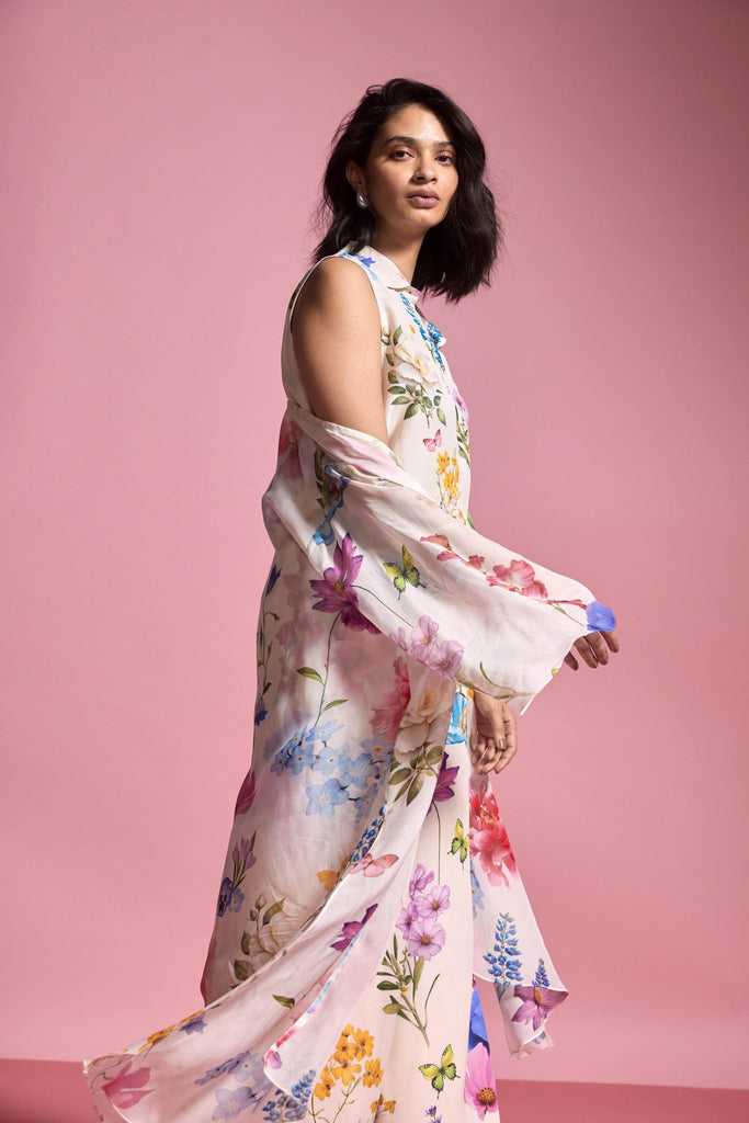 FRONT OPEN FLORAL SHIRT - dash and dot dash and dot