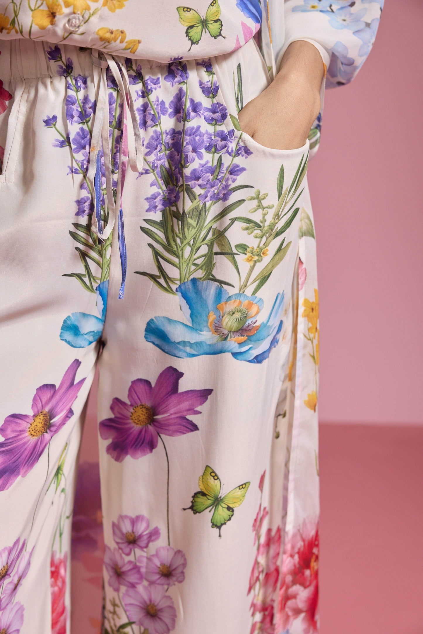 SLEEVELESS FLORAL PANT SET - dash and dot