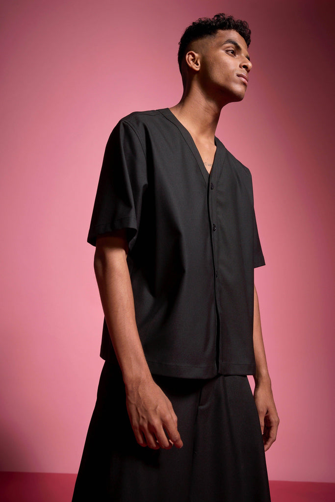 Y NECK SHIRT - dash and dot dash and dot