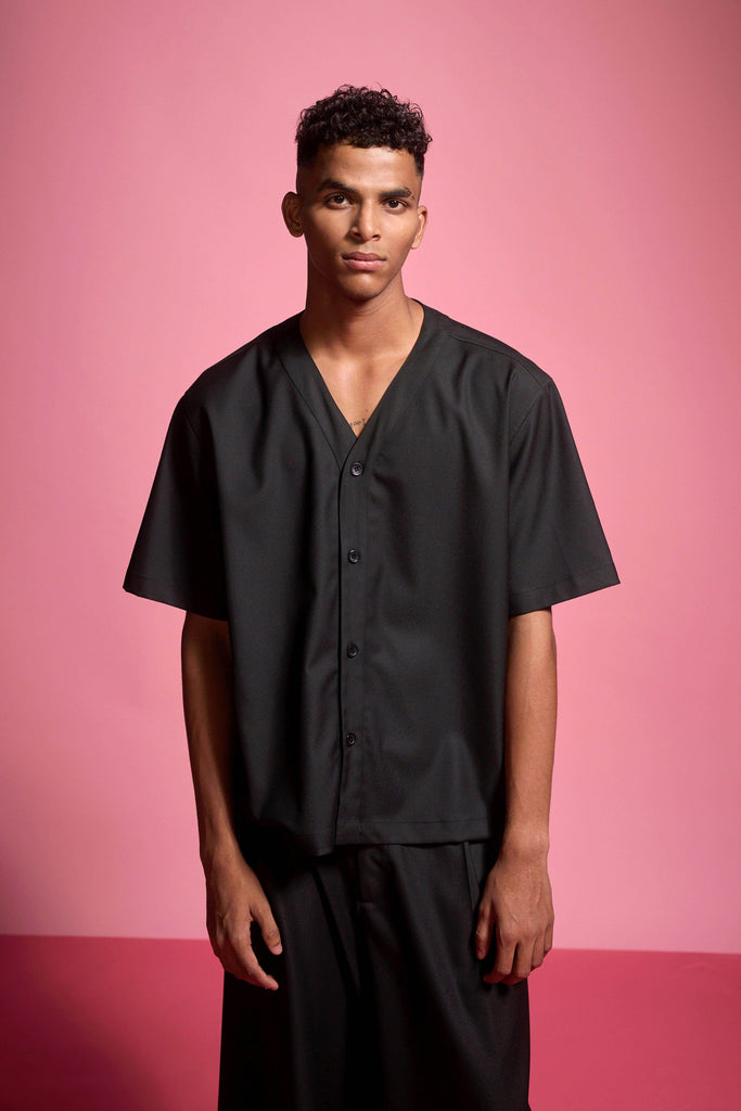 Y NECK SHIRT - dash and dot dash and dot