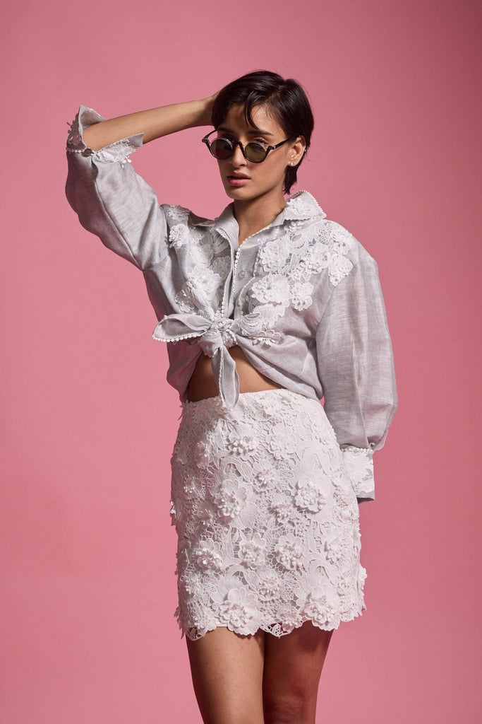 3D LACE SKIRT SET - dash and dot dash and dot