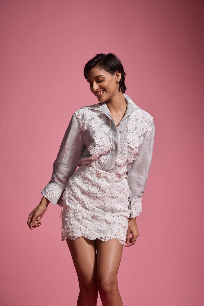 LACE MINI SKIRT - dash and dot dash and dot