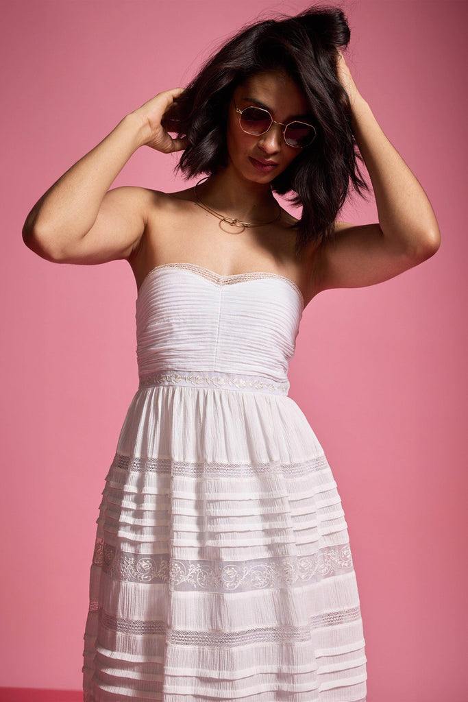 EMBROIDERED TUBE DRESS - dash and dot dash and dot