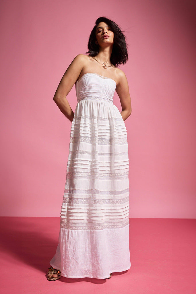 EMBROIDERED TUBE DRESS - dash and dot dash and dot