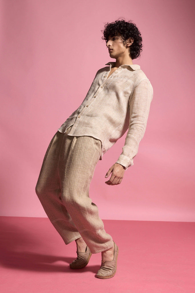 JUTE LINEN SHIRT - dash and dot dash and dot