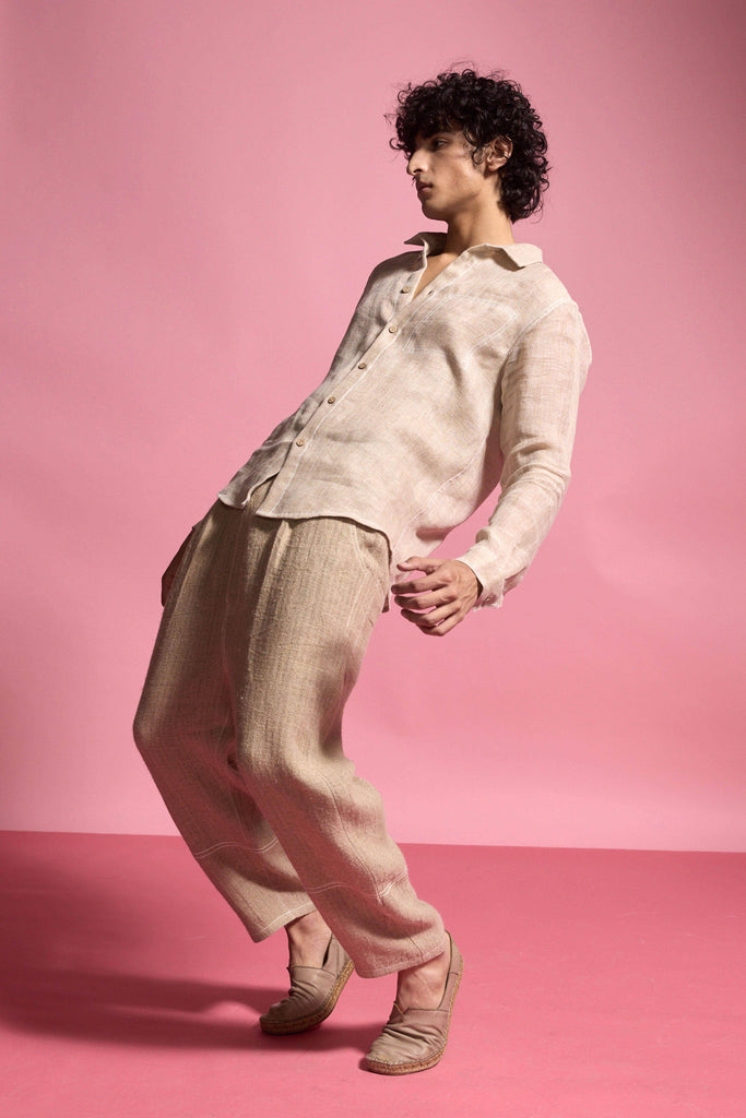 JUTE LINEN SHIRT - dash and dot dash and dot