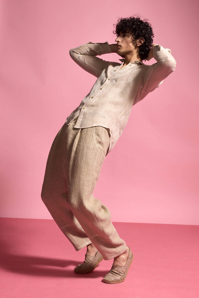 JUTE LINEN SHIRT - dash and dot dash and dot