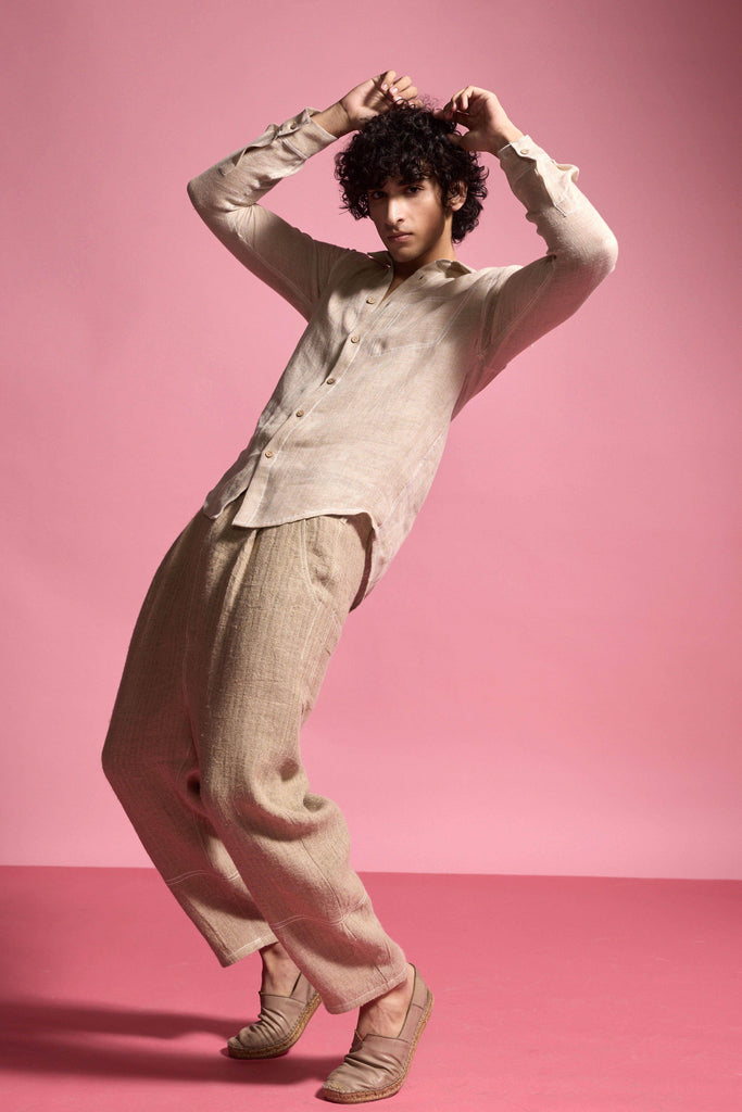 JUTE LINEN SHIRT - dash and dot dash and dot