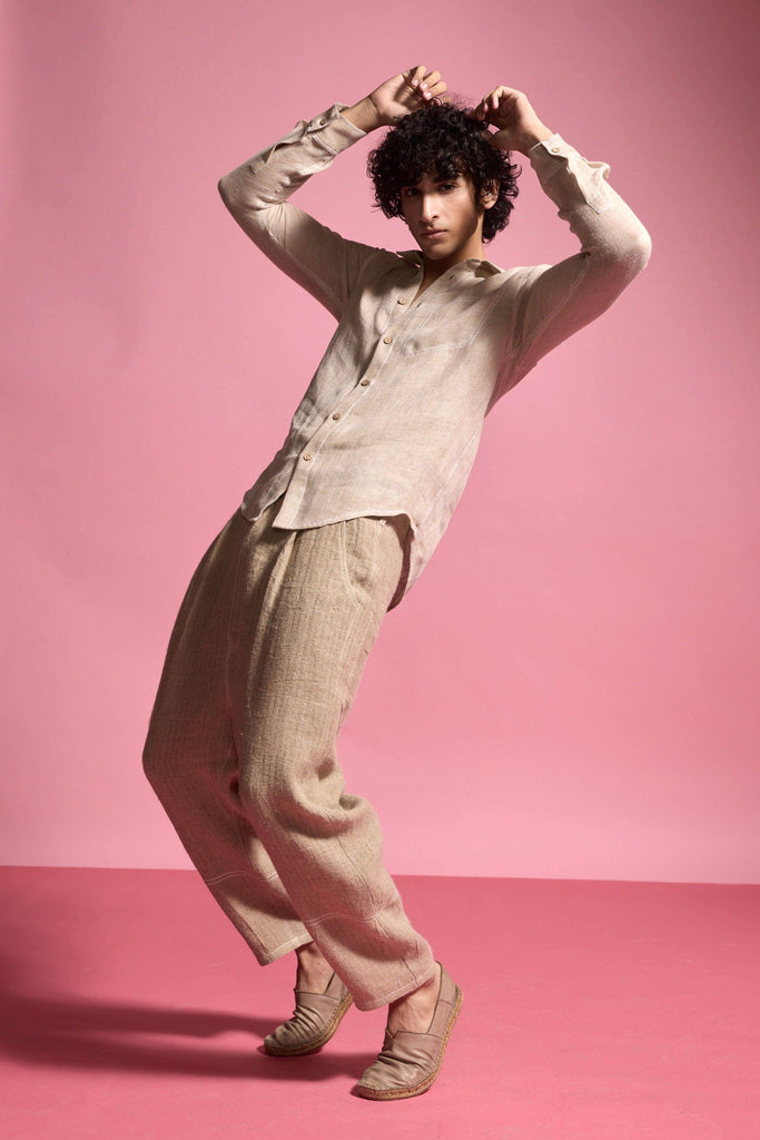 JUTE LINEN SHIRT - dash and dot dash and dot