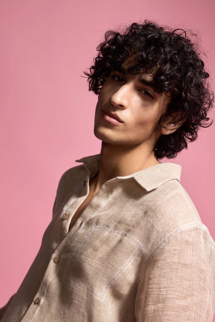 JUTE LINEN SHIRT - dash and dot dash and dot