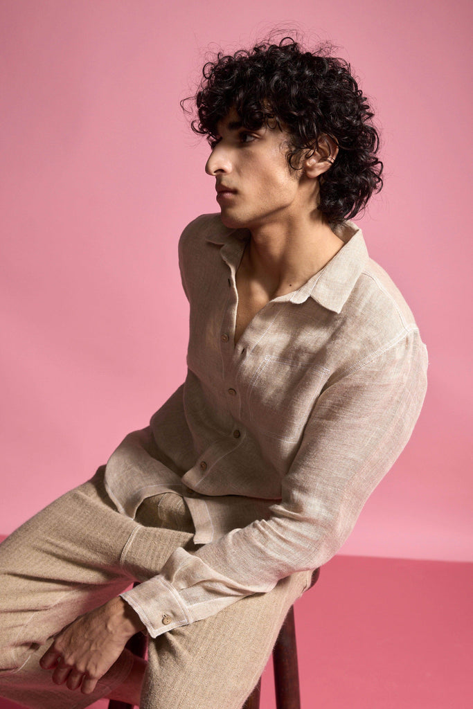 JUTE LINEN SHIRT - dash and dot dash and dot