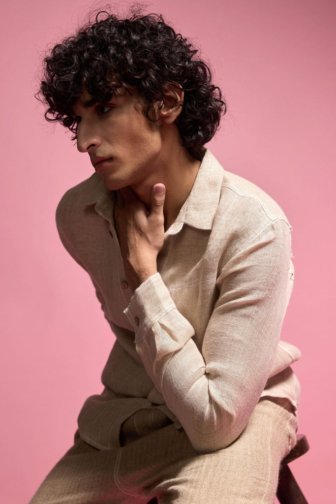 JUTE LINEN SHIRT - dash and dot dash and dot