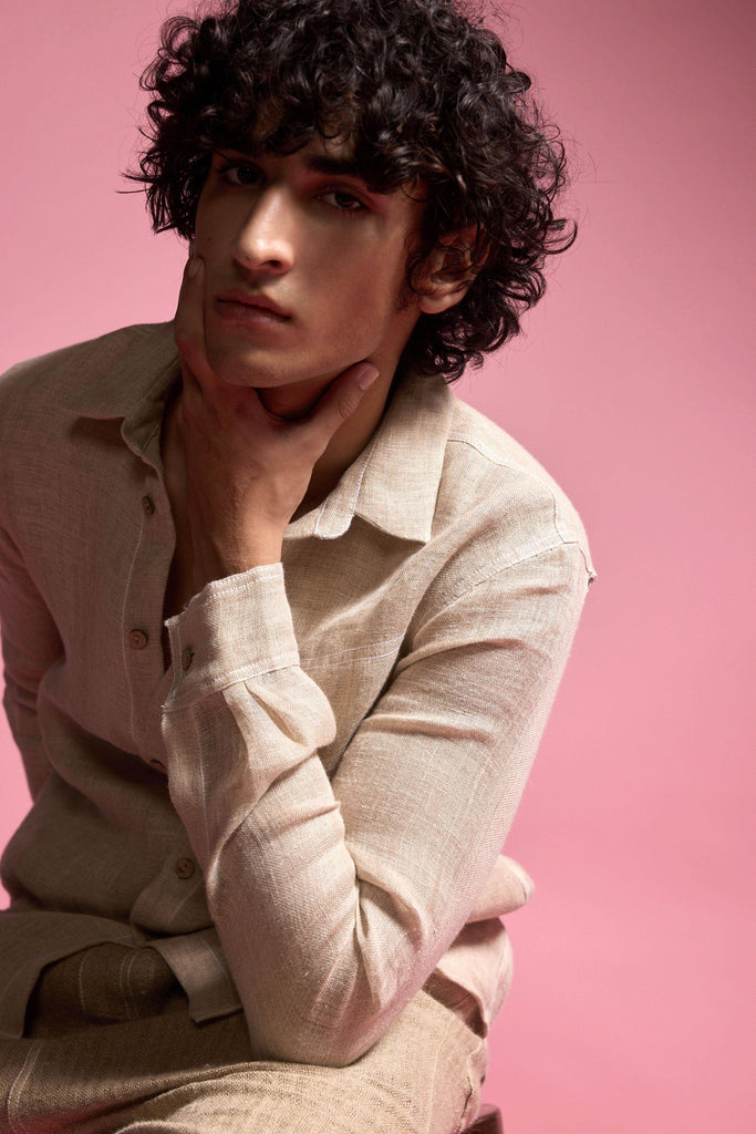 JUTE LINEN SHIRT - dash and dot dash and dot