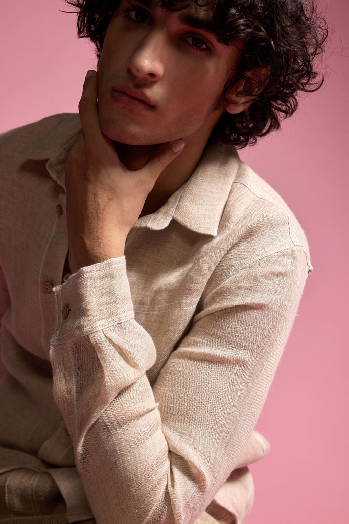 JUTE LINEN SHIRT - dash and dot dash and dot