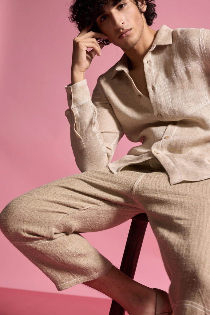 JUTE LINEN SHIRT - dash and dot dash and dot