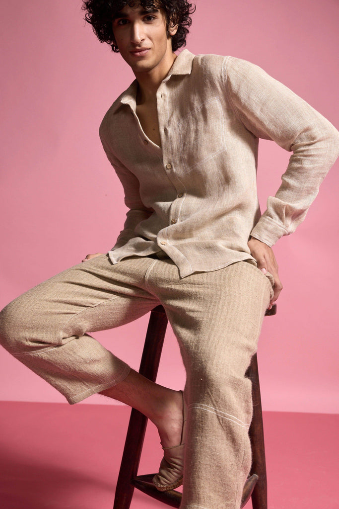 JUTE LINEN SHIRT - dash and dot dash and dot