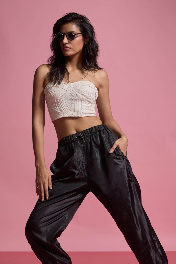 PEARL EMBROIDERED IVORY BRALETTE - dash and dot dash and dot