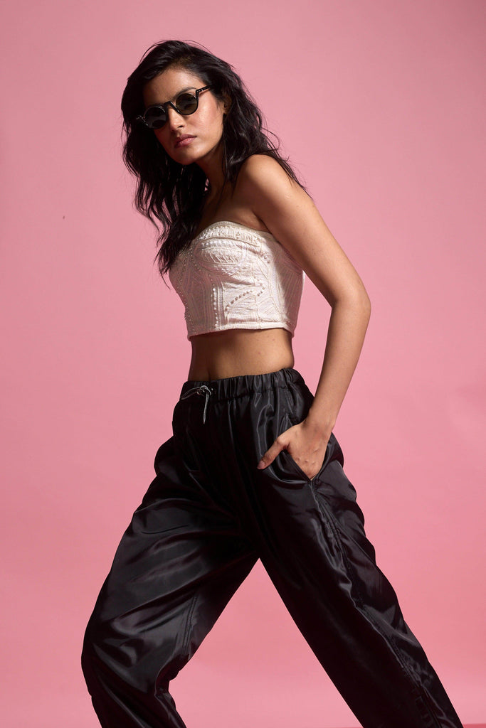 PEARL EMBROIDERED IVORY BRALETTE - dash and dot dash and dot