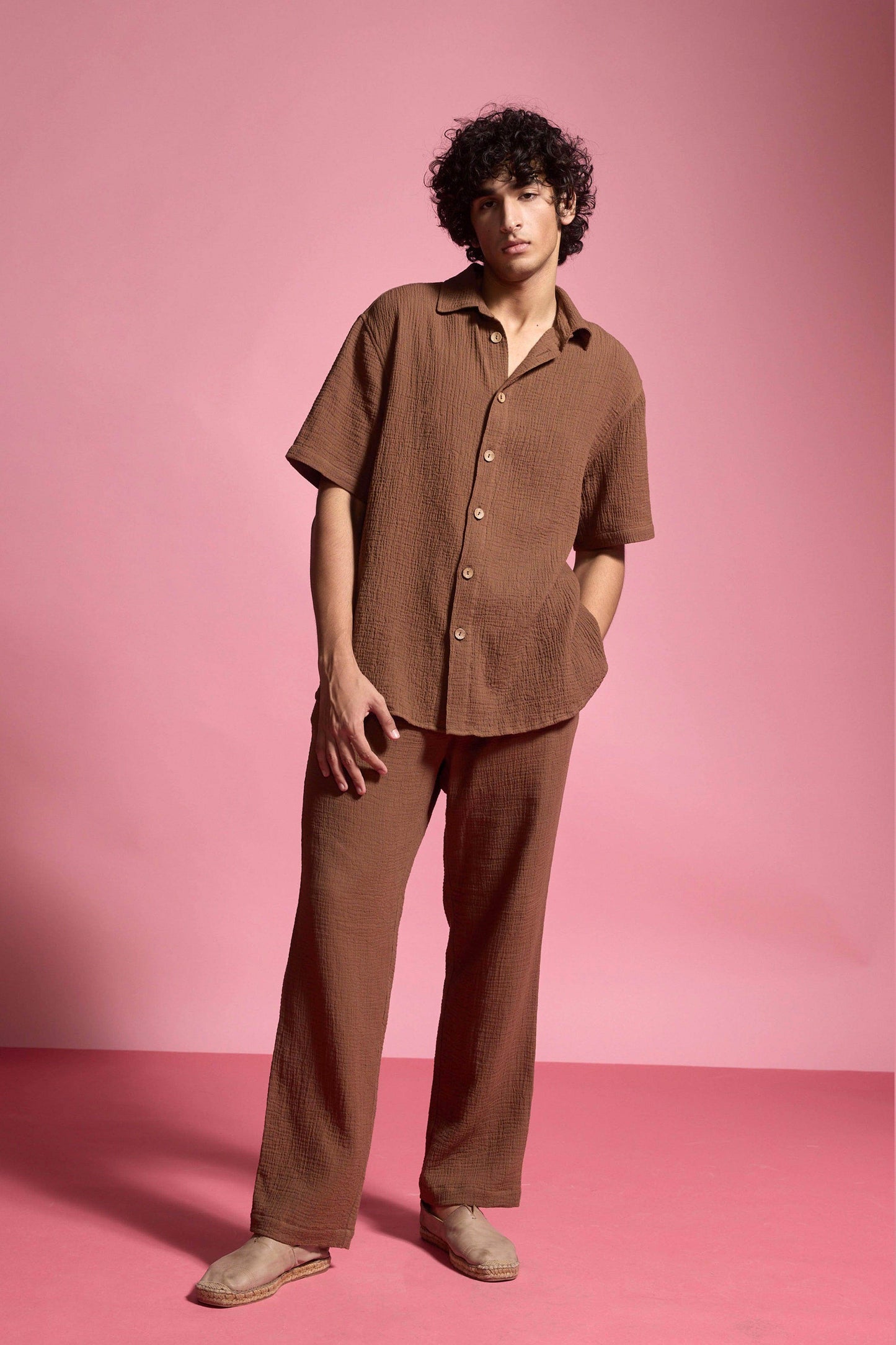 CRINKLE COTTON PANT - dash and dot