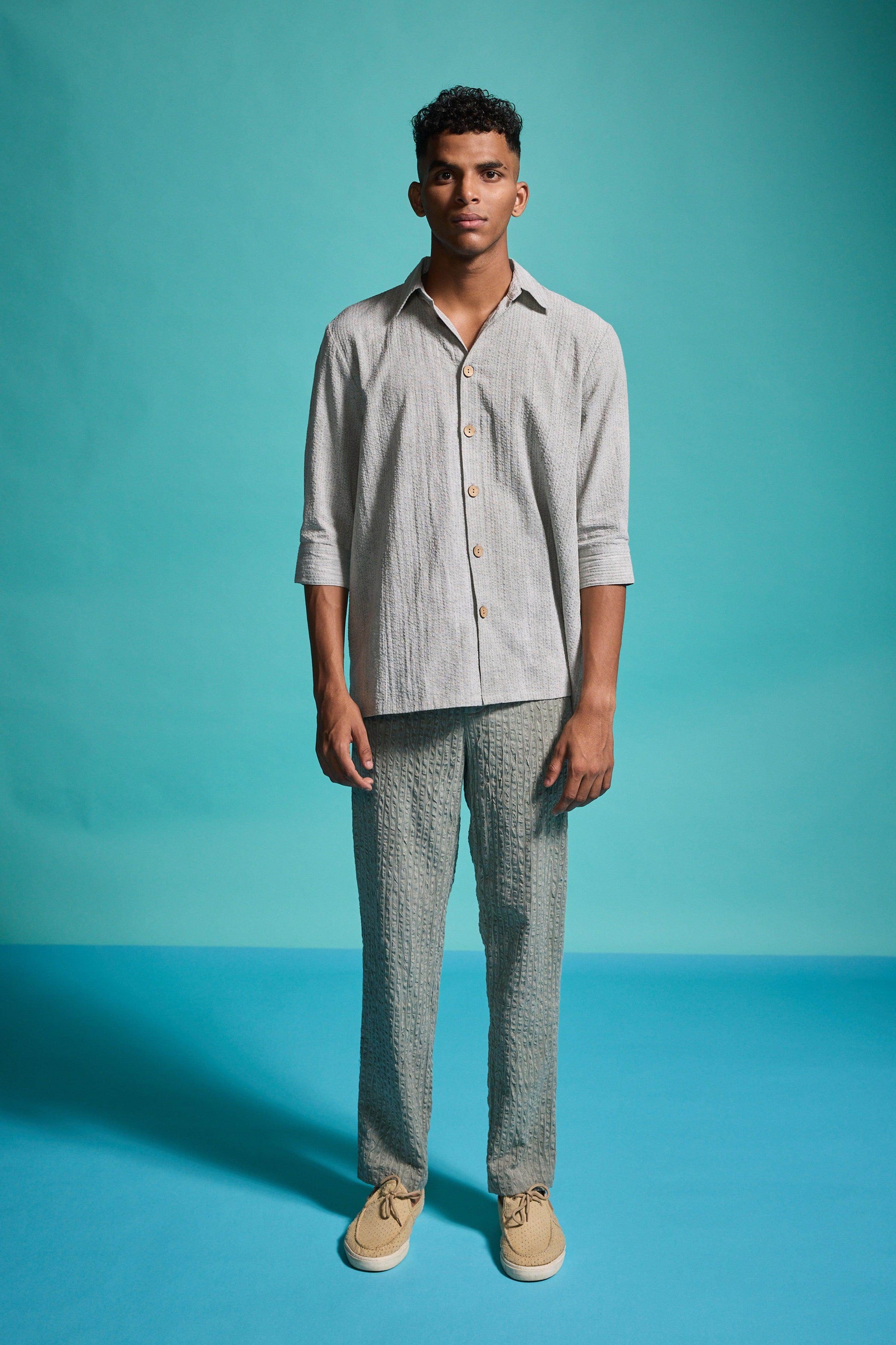 WASHED SEERSUCKER SET - dash and dot