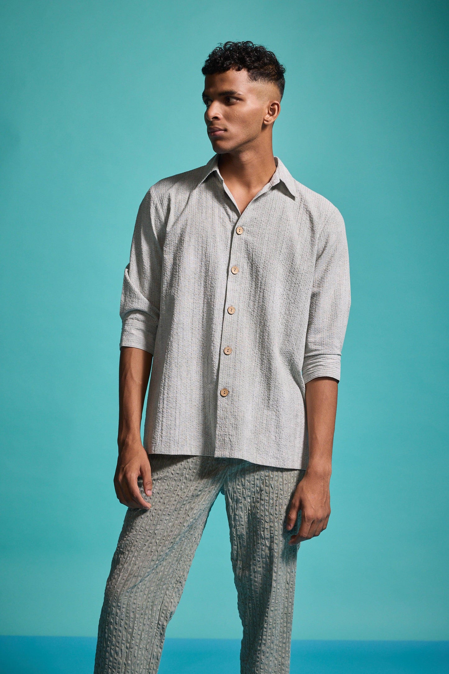 WASHED SEERSUCKER SET - dash and dot