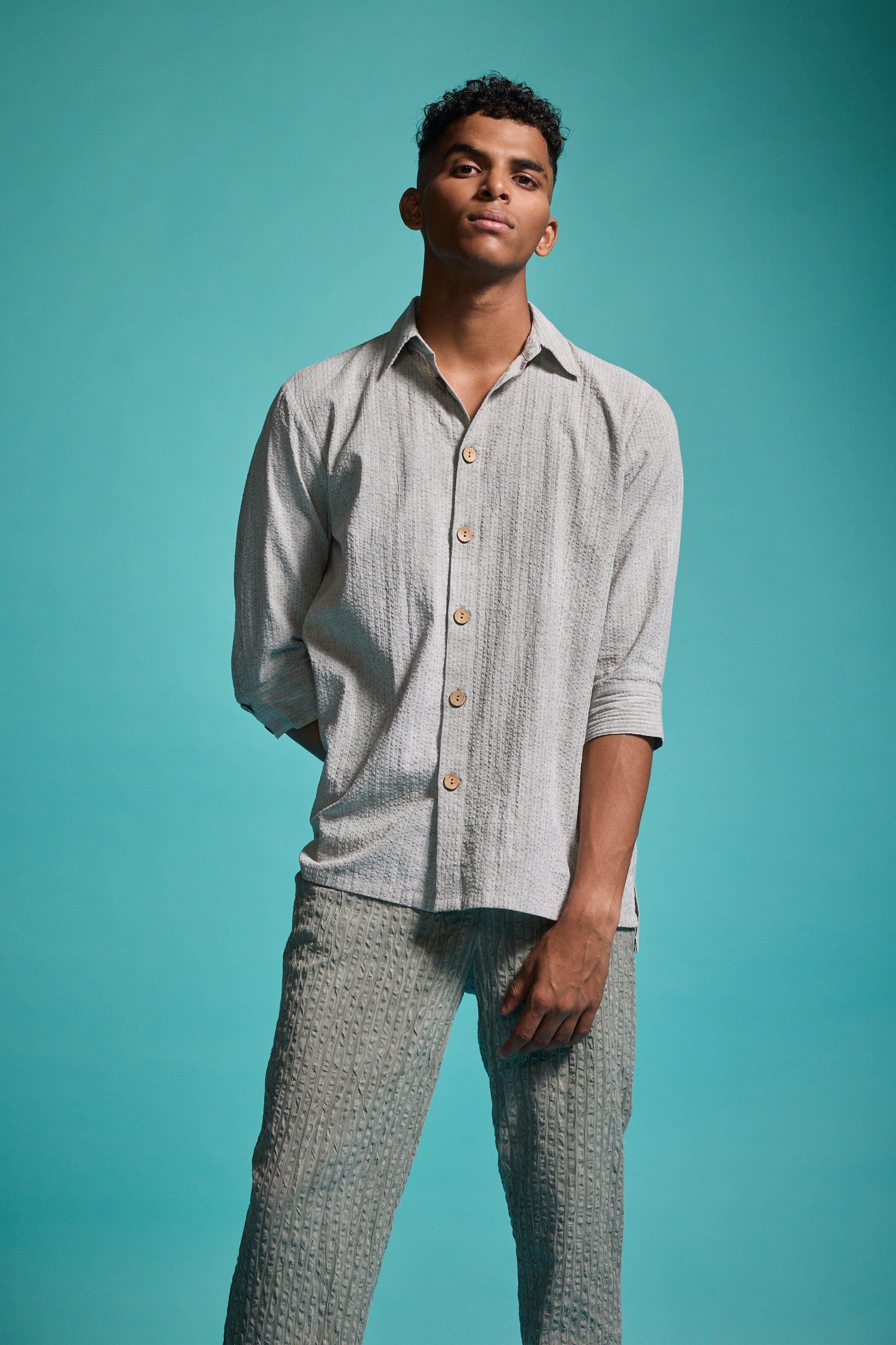 WASHED SEERSUCKER SET - dash and dot