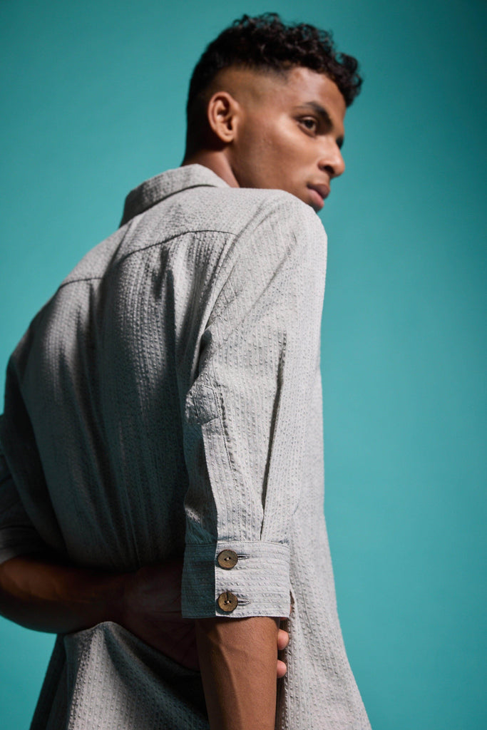 WASHED SEERSUCKER SET - dash and dot dash and dot